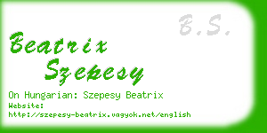 beatrix szepesy business card